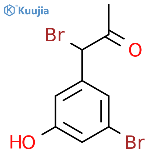 1-Bromo-1-(3-bromo-5-hydroxyphenyl)propan-2-one structure