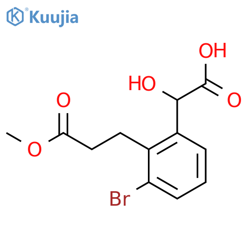 3-Bromo-2-(3-methoxy-3-oxopropyl)mandelic acid structure