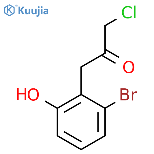 1-(2-Bromo-6-hydroxyphenyl)-3-chloropropan-2-one structure