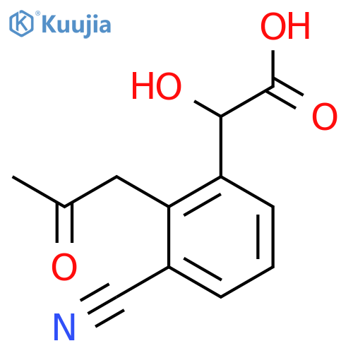 3-Cyano-2-(2-oxopropyl)mandelic acid structure