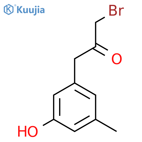 3-(3-Bromo-2-oxopropyl)-5-methylphenol structure