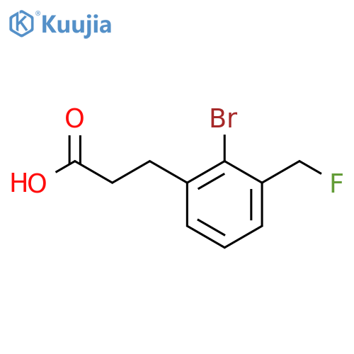 3-(2-Bromo-3-(fluoromethyl)phenyl)propanoic acid structure