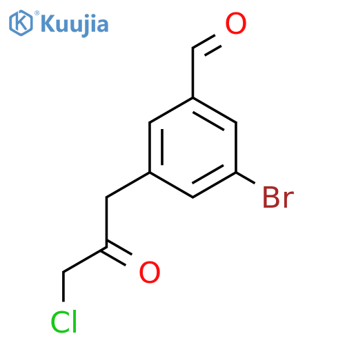3-Bromo-5-(3-chloro-2-oxopropyl)benzaldehyde structure