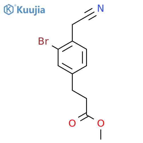 Methyl 3-(3-bromo-4-(cyanomethyl)phenyl)propanoate structure