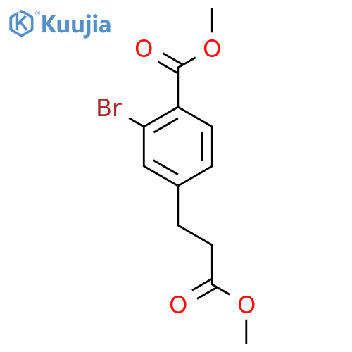 Methyl 2-bromo-4-(3-methoxy-3-oxopropyl)benzoate structure