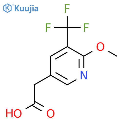 2-Methoxy-3-(trifluoromethyl)pyridine-5-acetic acid structure