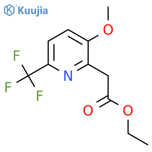 Ethyl 2-[3-methoxy-6-(trifluoromethyl)pyridin-2-yl]acetate structure