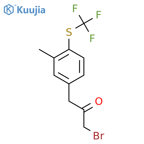 5-(3-Bromo-2-oxopropyl)-2-(trifluoromethylthio)toluene structure