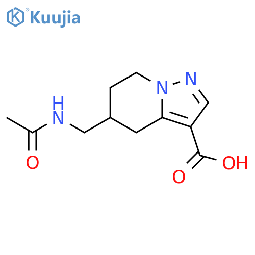 Pyrazolo[1,5-a]pyridine-3-carboxylic acid, 5-[(acetylamino)methyl]-4,5,6,7-tetrahydro- structure