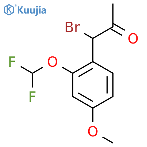 1-Bromo-1-(2-(difluoromethoxy)-4-methoxyphenyl)propan-2-one structure