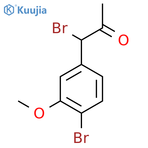 1-Bromo-1-(4-bromo-3-methoxyphenyl)propan-2-one structure