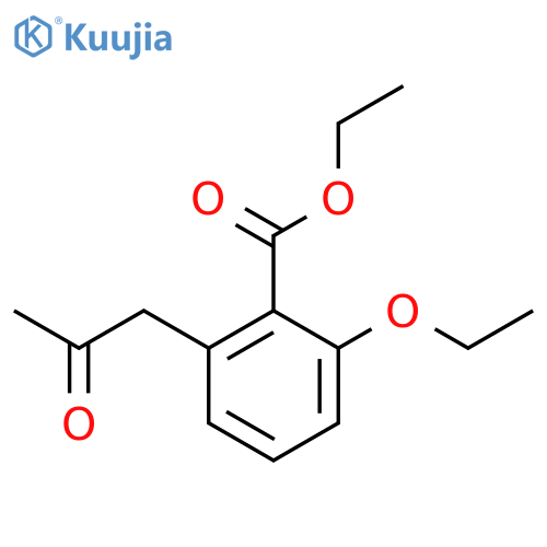 Ethyl 2-ethoxy-6-(2-oxopropyl)benzoate structure