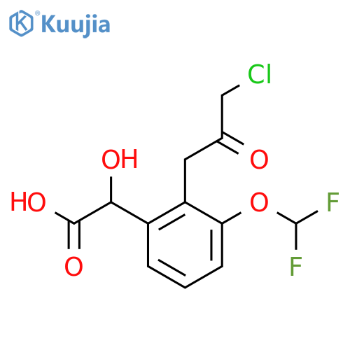 2-(3-Chloro-2-oxopropyl)-3-(difluoromethoxy)mandelic acid structure