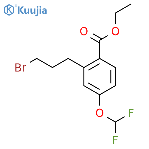 Ethyl 2-(3-bromopropyl)-4-(difluoromethoxy)benzoate structure