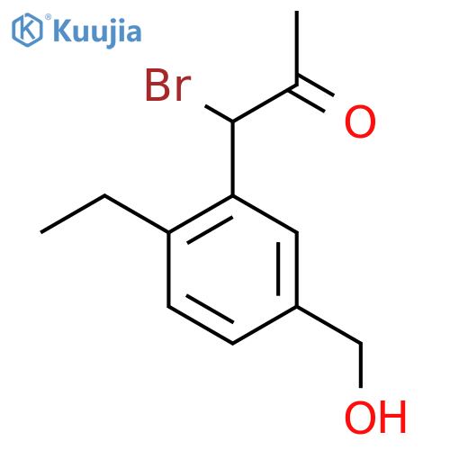 1-Bromo-1-(2-ethyl-5-(hydroxymethyl)phenyl)propan-2-one structure