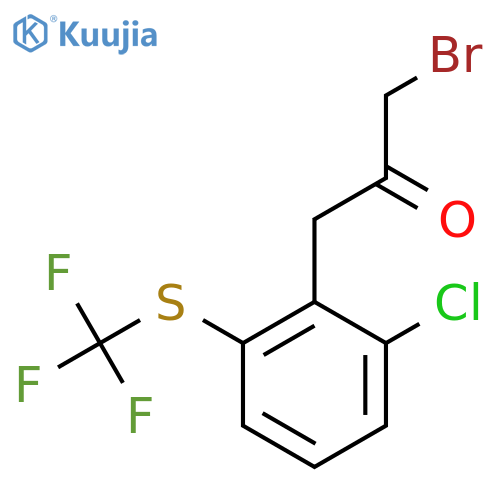 1-Bromo-3-(2-chloro-6-(trifluoromethylthio)phenyl)propan-2-one structure