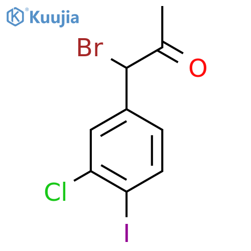 1-Bromo-1-(3-chloro-4-iodophenyl)propan-2-one structure