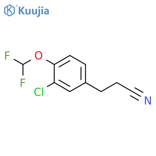 3-(3-Chloro-4-(difluoromethoxy)phenyl)propanenitrile structure
