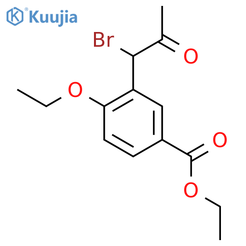 Ethyl 3-(1-bromo-2-oxopropyl)-4-ethoxybenzoate structure