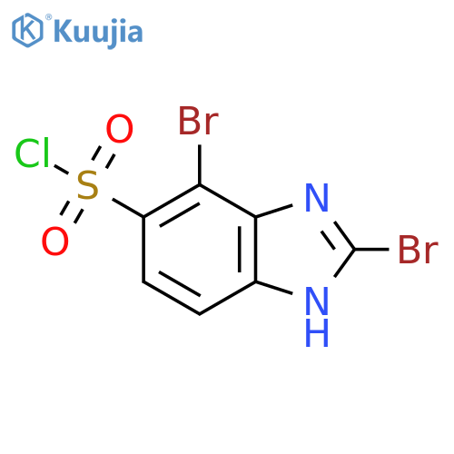 2,4-Dibromo-1H-benzimidazole-5-sulfonyl chloride structure