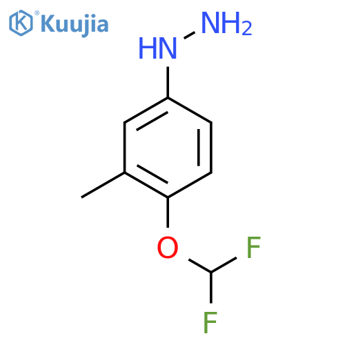 4-(Difluoromethoxy)-3-methylphenylhydrazine structure