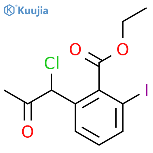 Ethyl 2-(1-chloro-2-oxopropyl)-6-iodobenzoate structure