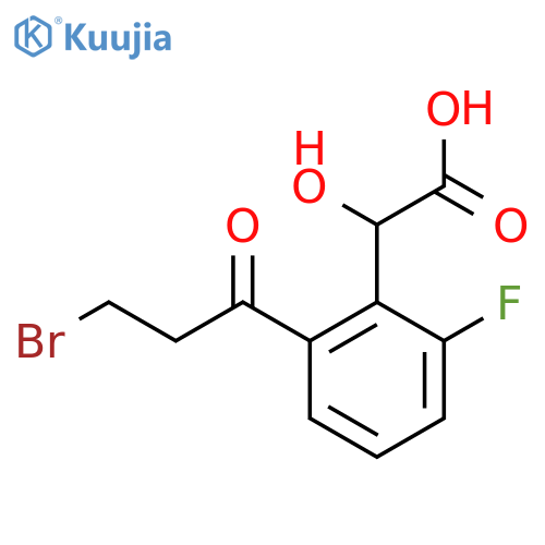 2-(3-Bromopropanoyl)-6-fluoromandelic acid structure