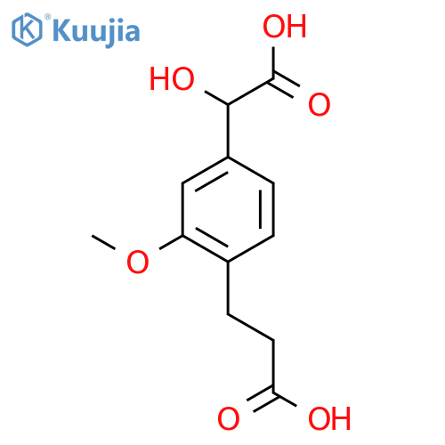 4-(2-Carboxyethyl)-3-methoxymandelic acid structure