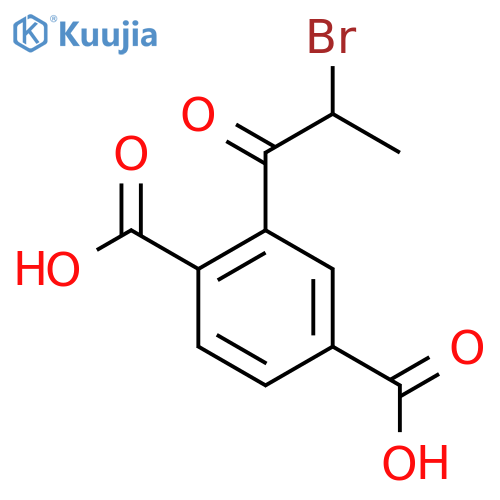 2-Bromo-1-(2,5-dicarboxyphenyl)propan-1-one structure