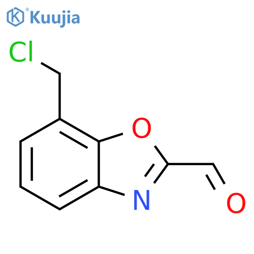 7-(Chloromethyl)benzo[d]oxazole-2-carboxaldehyde structure