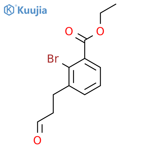 Ethyl 2-bromo-3-(3-oxopropyl)benzoate structure