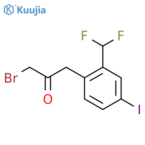 1-Bromo-3-(2-(difluoromethyl)-4-iodophenyl)propan-2-one structure