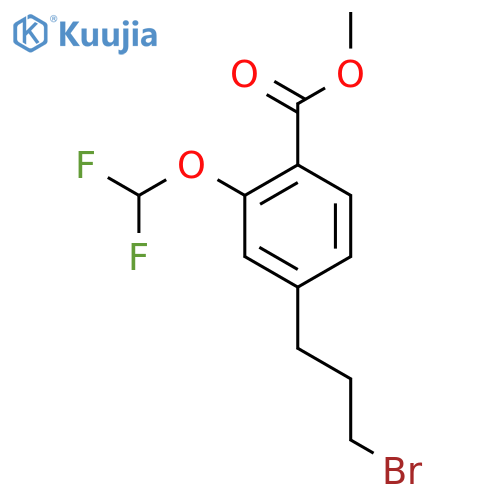 Methyl 4-(3-bromopropyl)-2-(difluoromethoxy)benzoate structure