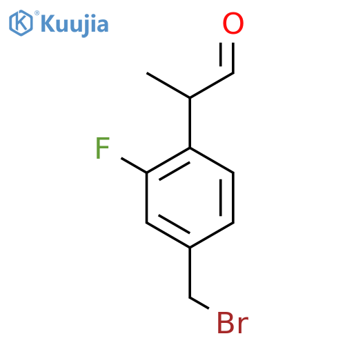 4-(Bromomethyl)-2-fluorophenylpropanal structure