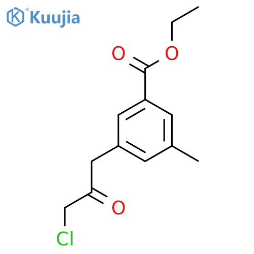 Ethyl 3-(3-chloro-2-oxopropyl)-5-methylbenzoate structure