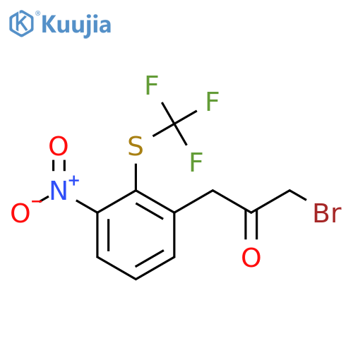 1-Bromo-3-(3-nitro-2-(trifluoromethylthio)phenyl)propan-2-one structure