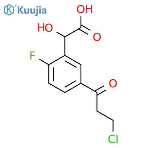 5-(3-Chloropropanoyl)-2-fluoromandelic acid structure
