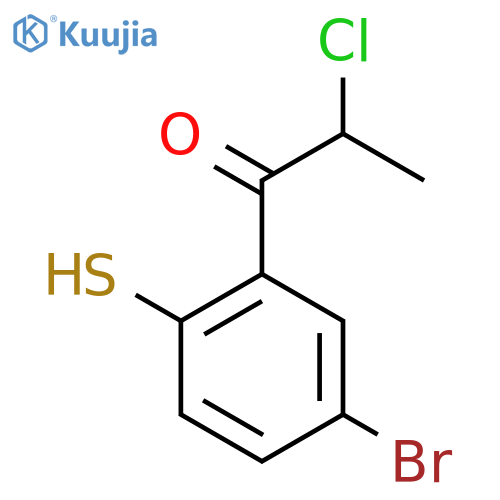 1-(5-Bromo-2-mercaptophenyl)-2-chloropropan-1-one structure