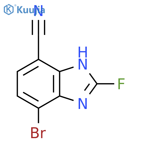 4-Bromo-7-cyano-2-fluoro-1H-benzimidazole structure