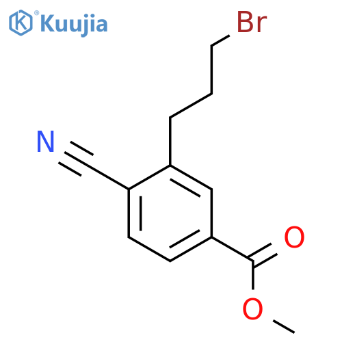 Methyl 3-(3-bromopropyl)-4-cyanobenzoate structure