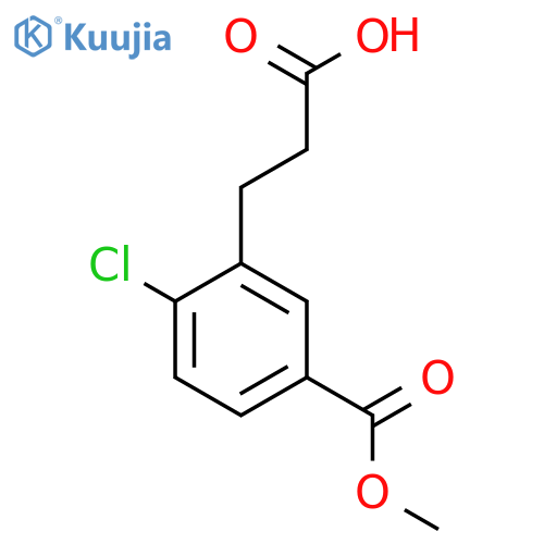 Methyl 3-(2-carboxyethyl)-4-chlorobenzoate structure