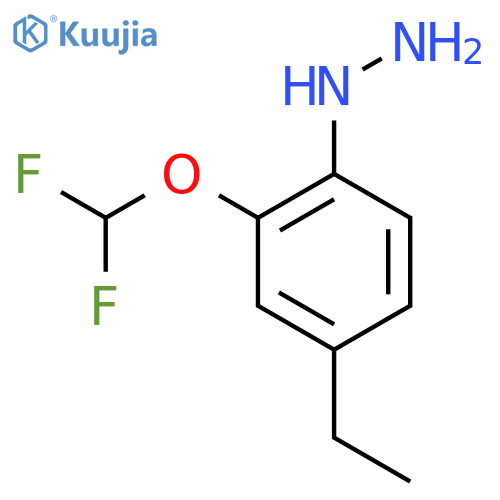 2-(Difluoromethoxy)-4-ethylphenylhydrazine structure