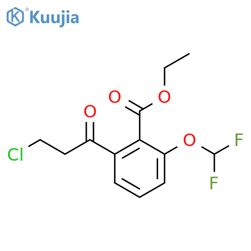 Ethyl 2-(3-chloropropanoyl)-6-(difluoromethoxy)benzoate structure