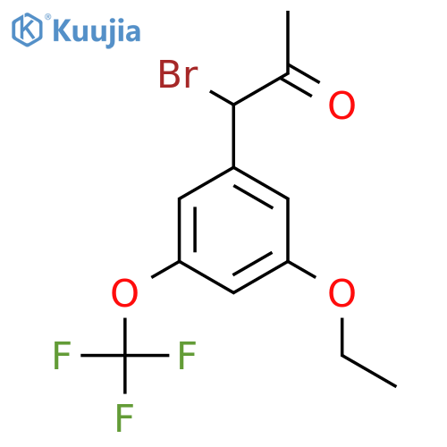 1-Bromo-1-(3-ethoxy-5-(trifluoromethoxy)phenyl)propan-2-one structure