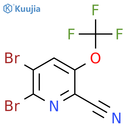6-Cyano-2,3-dibromo-5-(trifluoromethoxy)pyridine structure