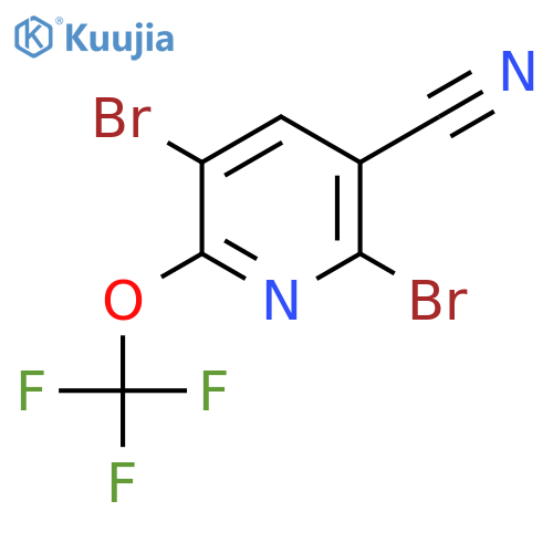 3-Cyano-2,5-dibromo-6-(trifluoromethoxy)pyridine structure