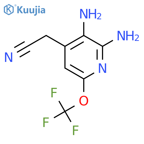 2,3-Diamino-6-(trifluoromethoxy)pyridine-4-acetonitrile structure