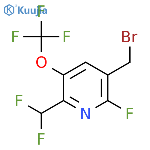 3-(Bromomethyl)-6-(difluoromethyl)-2-fluoro-5-(trifluoromethoxy)pyridine structure