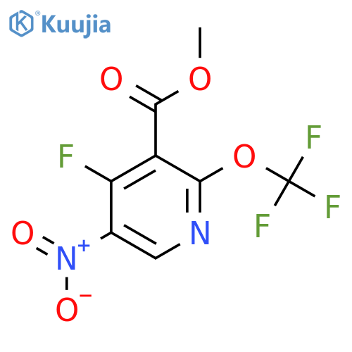 Methyl 4-fluoro-5-nitro-2-(trifluoromethoxy)pyridine-3-carboxylate structure