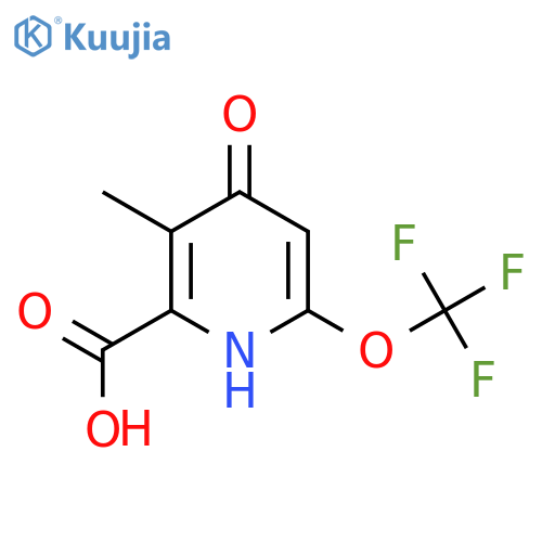 4-Hydroxy-3-methyl-6-(trifluoromethoxy)pyridine-2-carboxylic acid structure